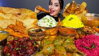 Eating Spicy Crispy Aloo Masala DosaLemon Fried RiceGhee Dosa South Indian Food ASMR Eating Video [upl. by Draillih738]