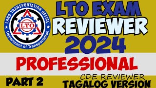 2024 PROFESSIONAL LTO EXAM REVIEWER TAGALOG PART 2 [upl. by Ahseken]