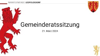 Gemeinderatssitzung am 21032024 um 1830 Uhr [upl. by Posner787]