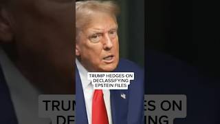 Trump hedges on declassifying Epstein files [upl. by Flory]