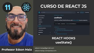 Curso de React JS Aula 11 React Hooks useState [upl. by Aihtebat]