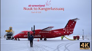 Nuuk to Kangerlussuaq with Air Greenland  4K [upl. by Kauffmann]