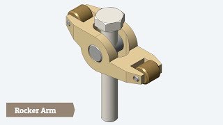 Engine Rocker Arm Assembly  Creo Parametric Tutorial [upl. by Karp]