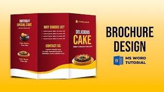 Creative Brochure Design in MS Word  Microsoft Word Brochure Design Tutorial [upl. by Waine364]