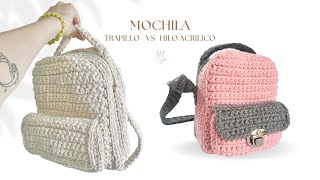 Como Tejer una Mochila a Crochet asi de fácil la teji  Tutorial Hebras Crochet [upl. by Crotty]