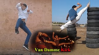 Unleashing the Van Damme Kick  A Tribute to Martial Arts Legend Jump spinning hook kick [upl. by Avril]