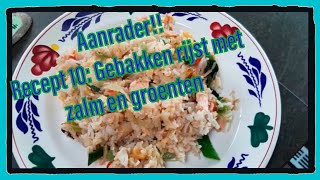 Recept 10 Gebakken rijst met zalm en groenten [upl. by Behre]