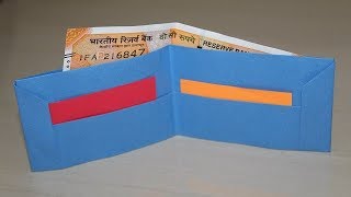 DIY  How to make a paper wallet  Origami wallet  Easy Paper Purse origami [upl. by Fidelio]