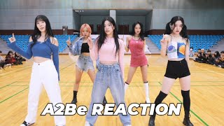 A2Be LEEYOUNG EUNSEO MINGI etc REACTION TO AB SWIPE DANCE COVER [upl. by Elpmid]