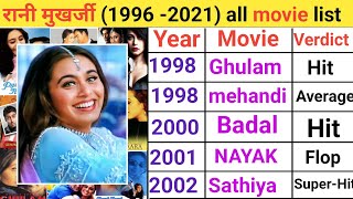 Rani Mukherjee all movie list  Rani Mukherjee hit and flop movie list  rani mukherjee movies [upl. by Bertle]