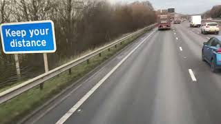 TIBSHELF services M1 motorway HGV parking area to exit North bound 🚛🚛🚛🚚🚚🚚🏴󠁧󠁢󠁥󠁮󠁧󠁿England [upl. by Dnalsor]