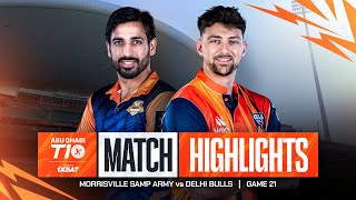 2024 Abu Dhabi T10 I Match 21 Highlights Morrisville Samp Army vs Delhi Bulls  Season 8 [upl. by Oderfla299]