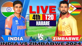 Live India vs Zimbabwe 4th T20 Live Match Score amp Commentary  IND vs ZIM Live Cricket Match Today [upl. by Hana801]