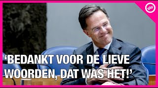 DOEI DOEI  Tweede Kamer en Mark Rutte nemen AFSCHEID in zijn LAATSTE DEBAT [upl. by Ojyma]