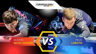 DUONG QUOC HOANG VS PIJUS LABUTIS  2023 EUROPEAN OPEN billiards nineball 9ballpool highlights [upl. by Yreme837]