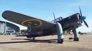 SAAB B17  Duxford Battle of Britain Airshow 2024 [upl. by Cirdor324]