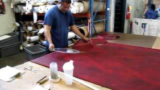 Upholstery Vinyl  Cutting Upholstery Vinyl  Cutting fabric with a pattern [upl. by Beaufert]