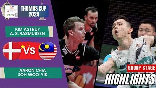 AstrupRasmussen DEN vs ChiaSoh MAS  Group Stage  Thomas Cup 2024 [upl. by Arin]