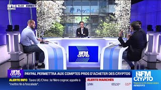 BFM Crypto le Club  Paypal va permettre aux comptes pros d’acheter des crypto [upl. by Nairred614]