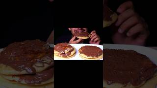 ASMR NUTELLA PANCAKE EATING SOUNDS MUKBANG [upl. by Nesyrb808]