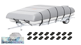 VEVOR Pontoon Boat Cover 1920 Waterproof Trailerable Pontoon Cover 800D Marine Grade Review [upl. by Saul664]