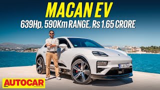 Porsche Macan EV review – Baby Cayenne reborn as hightech EV  First Drive  autocarindia1 [upl. by Kitarp681]