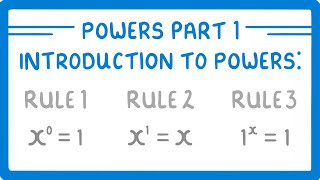 GCSE Maths  Introduction to PowersIndices amp 3 Basic Rules Powers Part 16 29 [upl. by Frants]