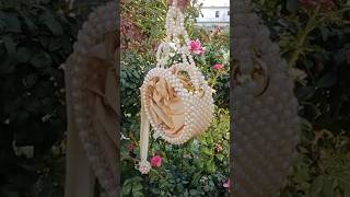 Viral bag 💕 handmade trending beadedbag viralvideo pearlbeadedbag beadedhandbag ytshorts [upl. by Ocinemod442]