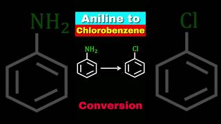 Aniline to Chlorobenzene conversion🔥Organic chemistryshorts [upl. by Ottilie]