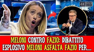 Scontro in Diretta tra Giorgia Meloni e Fabio Fazio Chi Ha Avuto la Meglio [upl. by Ravo388]