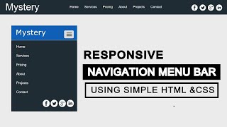 Responsive Navbar  Create Navigation Menu Bar using HTML CSS amp Bootstrap [upl. by Yrrep]