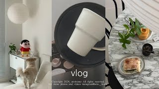 VLOG 이븐하게 대리석으로 유럽 인테리어를 꿈꾸지만 짱구를 곁들인 우리집🏡ㅣ먹고 언박싱 하는 브이로그ㅣ도자기 그릇ㅣ집밥ㅣ샌드위치ㅣ일상 [upl. by Thirion564]