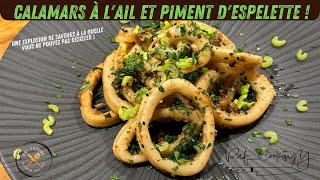 Calamars à lail et piment dEspelette [upl. by Nitsrek]