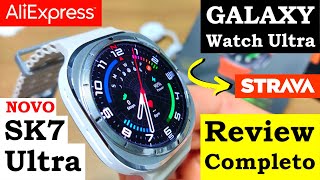 REVIEW COMPLETO SMARTWATCH SK7 ULTRA A MELHOR RÉPLICA DO GALAXY WATCH ULTRA NO ALIEXPRESS [upl. by Chaffin]