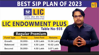 LIC Endowment Plus 935 I Best SIP Plan of LIC I 15 to 20 Return Complete Details in Hindi [upl. by Chobot]