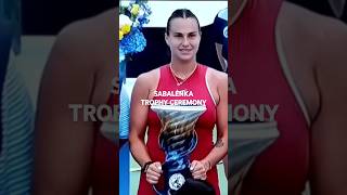 ARYNA SABALENKA TROPHY CEREMONY shorts [upl. by Anel]