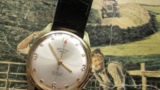 Rotary Vintage Watch Swiss Made 17 jewels Red Tipped Second Hand [upl. by Apicella]