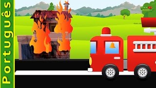 Carro de bombeiros e fogo  vídeos para crianças  vídeos para crianças [upl. by Marigold]