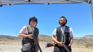 12 Year Old First Time Trap Shooting with Stoeger Condor OverUnder 20 Gauge [upl. by Laundes]