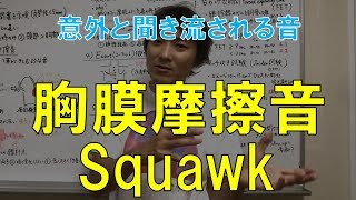 胸膜摩擦音pleural friction rub、Squawk：胸部の聴診③Part2 [upl. by Felizio]