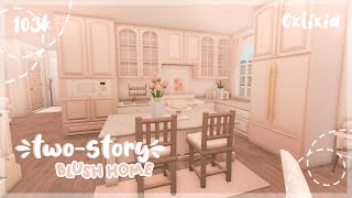 100k 2Story Blush Family Home  Bloxburg House Build [upl. by Tremaine71]