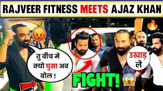 OMG😱Finally Rajveer Fitness Meets Ajaz Khan And This Happend Fight😱 l Rajveer fitness vs Ajaz [upl. by Tinaret]