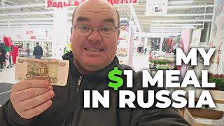 Russian SUPERMARKET Challenge  What can 1 Get You for Dinner [upl. by Aicnorev]