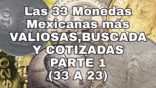 Las 33 Monedas Mexicanas mas VALIOSASBUSCADAS Y COTIZADAS Parte 1 [upl. by Wadell]