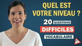 TEST de vocabulaire français DIFFICILE 🔥  Quel est votre niveau [upl. by Emyam345]