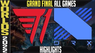 T1 vs DRX Highlights ALL GAMES  Worlds 2022 GRAND FINAL  T1 vs DRX [upl. by Hackathorn]