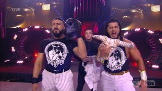 Andrade El Ídolo amp Rush Tag Team Entrance with new theme song AEW Dynamite Quake By The Lake 2022 [upl. by Amero272]