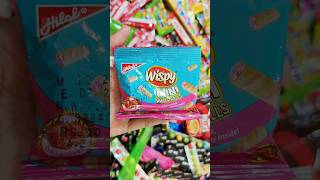 Wispy mini waffles ASMR triggers ASMR candy Unwrapping Sounds tasty triggers shorts [upl. by Ryun]