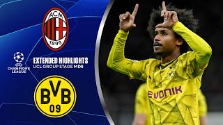 AC Milan vs Borussia Dortmund Extended Highlights  UCL Group Stage MD 5  CBS Sports Golazo [upl. by Egon]