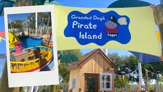 Peppa Pig Grandad Dog Pirate Island Boat Ride at Peppa Pig Theme Park in Florida  Peppa Pig Park [upl. by Fidole]